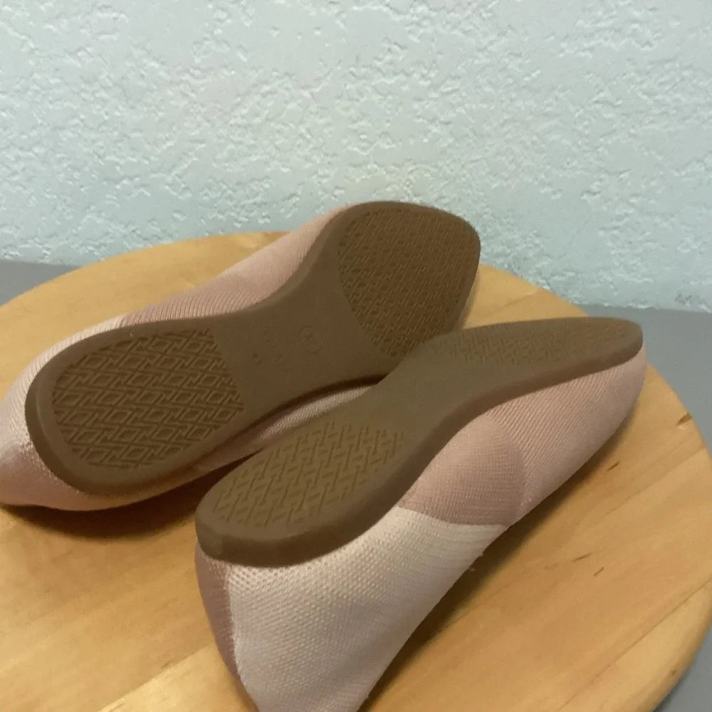 Vivaia Pointed Toe Flats Women Size 43 Blush Tan Colorblock‎ Sustainable Knit